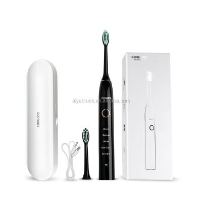 China Portable Adults Eco Ipx7 Rechargeable Travel Black Custom Waterproof Rechargeable Waterproof Sonic Electric Toothbrush Private Label For Adult for sale