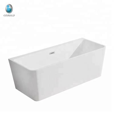 China Eco - Friendly Rectangular Shape Freestanding Bathtub Acrylic Soaking Bathtub for sale