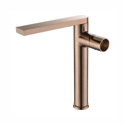 China New Design Hand Metered Faucets Wash Mounted Gold Basin Mixer Tap Bathroom Sink Faucet Fancy Bathroom Faucet for sale