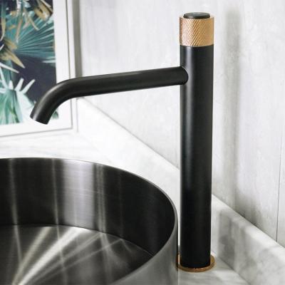 China Black Metered Bathroom Sink Faucet Luxury Sanitary Ware Push Button Bathroom Faucets for sale