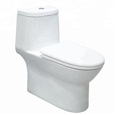 China Siphonic One Piece Toilet Floor Mounted Double-flush Bathroom Toilet Bowl for sale