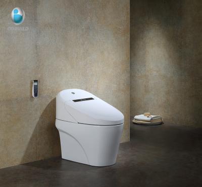 China Automatic Operation Contemporary Bathroom Extended Ceramic Smart Toilet One Piece Price for sale