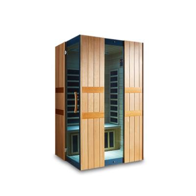 China Blue Glass Computer Control Panel Heat Sauna Commercial Home Spa For Sale for sale