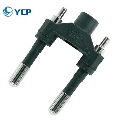 China Electrical European Standard Plastic 2pin Plug Bracket For Adapter Charger 4.0 VDE Plug Terminal for sale