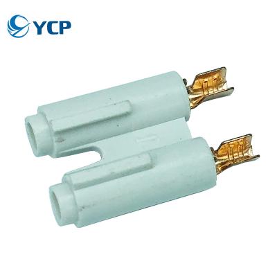 China 2.35 Electrical Plug Terminal Parts Exposed Internal Frame Integrated Flame Retardant Two-Core Power Cord Tail for sale