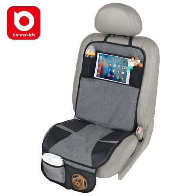 China Camouflage Forest Multi Functional Baby Car Seat Protector Waterproof Mat With Tablet Holder for sale