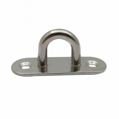 China Heavy Duty Eye Plate Ceiling Hook Eye Plate 304 316 Stainless Steel Round Eye Plate for sale