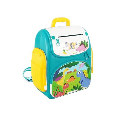 China Mini Hohujoy Electronic Saving Mini Boxes Dinosaur Schoolbag Atmosphere Fingerprint Password Piggy Bank For Kid Gift for sale