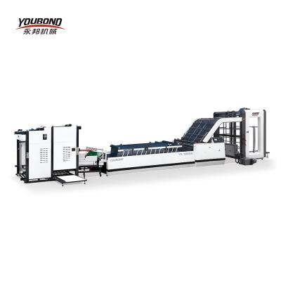 China Top Selling Laminator Flute Automatic Carton Laminating Machine With Automatic Pile Turner Stacker Machine for sale