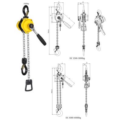 China Manual trusses 1ton hand chain crane lifting block for sale lifting material handling equipment for sale