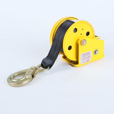 China SHAWSON 1200lbs 1800lbs AUTOMATIC Hand Brake Hand Winch Heavy Duty Strap Stainless Steel for sale