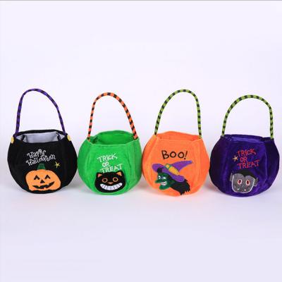 China Halloween Decoration Cloth Bag Kids Cloth Tote Bags Carrying Pumpkin Gift Bag Halloween Props Decoration for sale