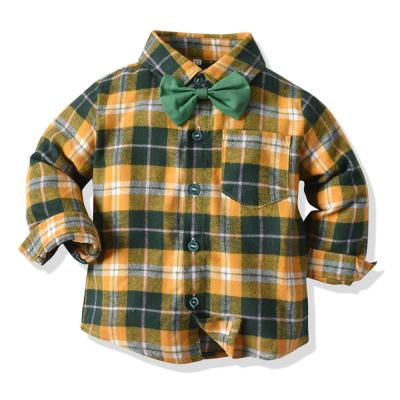 China Fashion Breathable Lapel Autumn Shirt Cheap Soft Boy Plaid Shirt Color Plaid Shirt Long Sleeve Swept Boy for sale