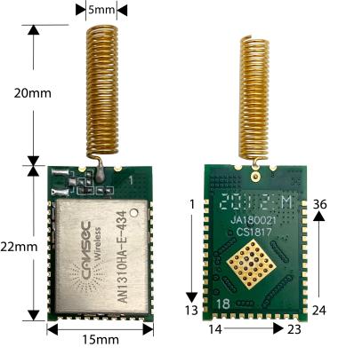 China 13dBm 1uA Cc1310 Lora 868mhz Module Wireless RF Soc Ti Module for sale