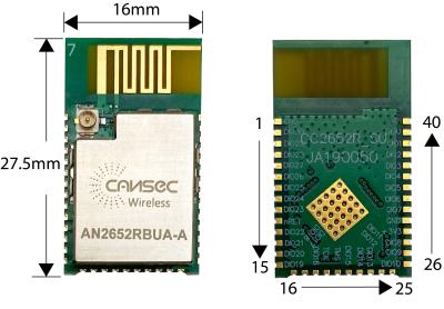 China Ti CC2652 rf 2,4 Ghz Draadloze Zendontvangermodule an2652rbua-a Te koop