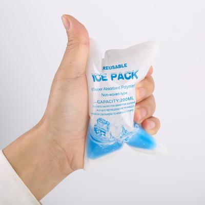 China Low Freight super absorb water dry ice packs 200ml 400ml gel ice pack for shipping food ice packs medical ice pack for sale