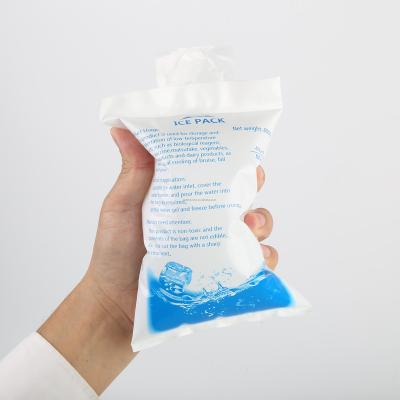 China Low Freight super absorb water dry ice packs 200ml 400ml fill type gel ice pack for shipping food ice packs medical ice pack for sale