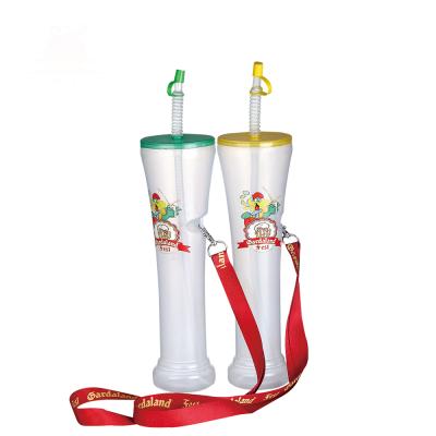 China SY914 750ml Cartoon Kids Drink Water Beer Slush Viable Hot Selling Yard Mug With Lid Straw for sale