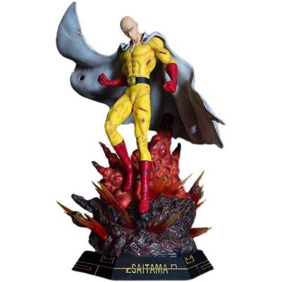 China Cartoon Toy 43cm GK ONE PUNCH MAN Figure LK Saitama Action Number With Light HOT PVC Model Toy For Gifts for sale