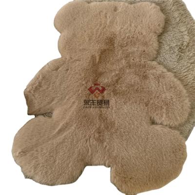 China Stain Resistant Hot Design Customized Floor Mat Whole Piece Of Artificial Fur Teedy Bear Carpet - Brown Best Selling New for sale