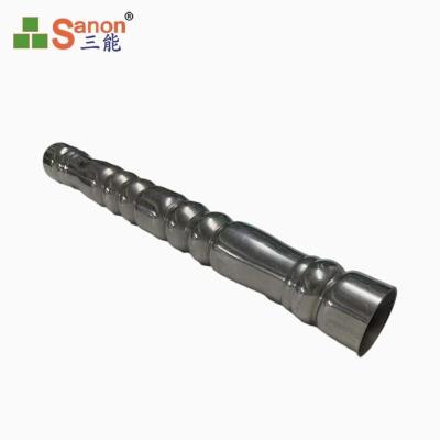 China Modern Embossed Stainless Steel Floral Pipe Stamping Pipe Threaded Tube for sale