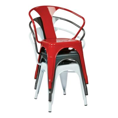 China Slipcovered tolixs armchair industrial metal armchair restaurant metal dining chair with arm for sale