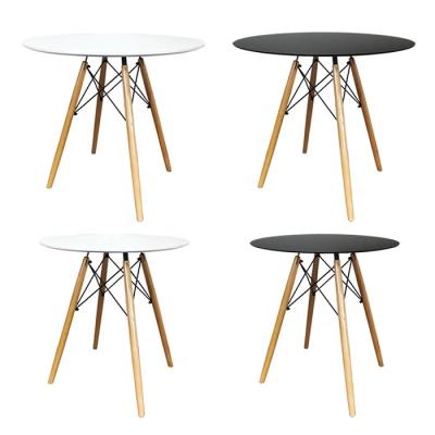 China Bar Table Dover Round Wood Top Dining Table with Eiffel Base in Black for sale