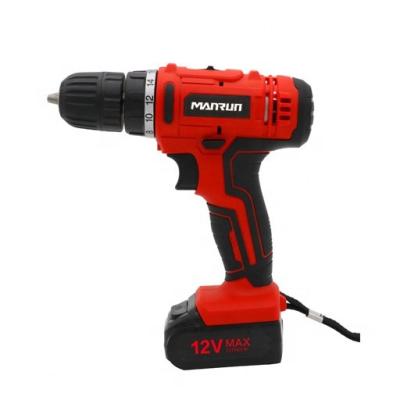 China MANRUN 211S 12V Cordless Electric Drill Machine Power Cordless Drill 10mm Keyless Chuck for sale