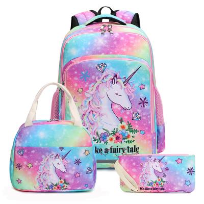 China Fashion Rainbow Mochilas Para Escuela Children Waterproof Custom Kids Girls School Bags Backpack for sale