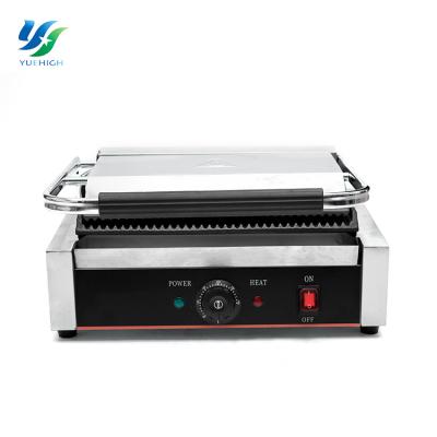 China Modern Steak Grill Plate Oven Electric Touch Griddle Machine CE Certificate All Ribed Sandwich Grill for sale