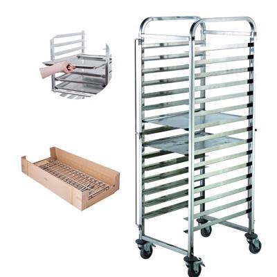 China 1. Split Structure High Quality Bread Cake Baking Trolley Oven Rack Bakery Trolley Pan Trolley Stainless Steel Bakery for sale