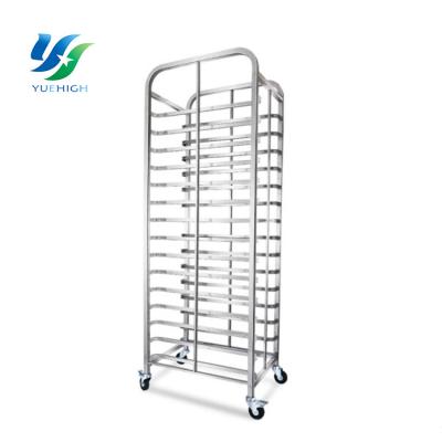 China 1. High Quality Split Food Bread Structure Multi Layer Enclosed Rack Stainless Steel Baking Bread Pan Rack Trolley for sale