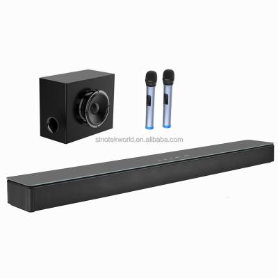 China Sound Bar Radio 2.1 Home Theater Speaker System Touch Control Remote Control with Subwoofer and Mics for sale