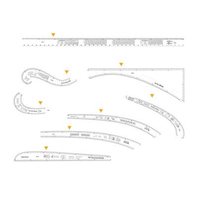 China Acrylic PVC Garment Ruler Design Plate Making Ruler Cutting and Criterion Curve Arc Ruler Plate Making Placement for sale