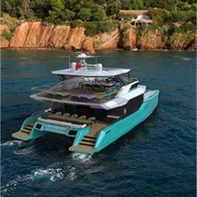 China Leisure 55ft Fiberglass Catamaran Entertainment Yacht for sale