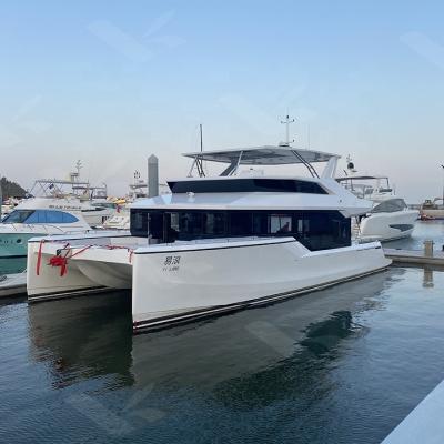 China 55ft Fiberglass Catamaran Yacht Luxury Fiberglass Yacht for sale