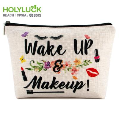 China Waterproof Durable Makeup Bag Printing Cosmetic Bag for Women, Travel Toiletry Bag Accessories Organizer Retirement Gift, Birthday Gift for sale