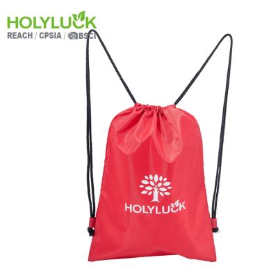 China Hot Sale Polyester Nylon Custom Sports Nylon Promotional Drawstring Bag for sale