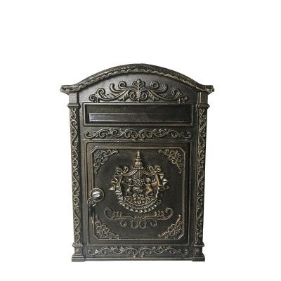 China Parcel Receiving Vintage Cast Aluminum European Style Customized Villa Letter Outdoor Mailbox for sale