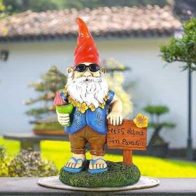 China Funny Resin Dwarf Figurines Sculpture Yard Decoration Garden Gnomes Statues Outdoor Decorations Gardening Accessories Yard Lawn Ornaments Gifts for sale