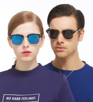 China Sports sunglasses sell custom unisex hot sale men and women outdoor sports wholesale round metal frame driving fashionable polarized sunglasses for sale