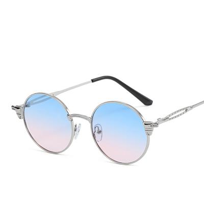 China Fashion Sunglasses Shape 2022 New Punk Sunglasses Round Retro Sun Glasses Women Men Metal Ray Band Designer Eyewear for sale