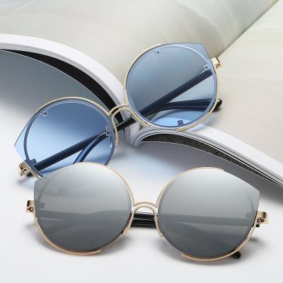 China 2021 fashion new brand sunglasses hot sale women polarized metal frame shades retro sunglasses custom logo wholesale for sale