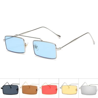 China Trendy Sunglasses Small Metal Frame Square Snap Glass Street Sun Glasses Personality New Fashion Sun Glasses for sale