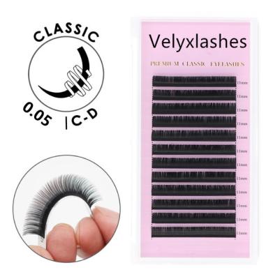 China OEM Natural Soft Silk New Private Label False Mink False Lashes Synthetic Individual Eyelash Extension Black Sexy 3D Packaging Box for sale