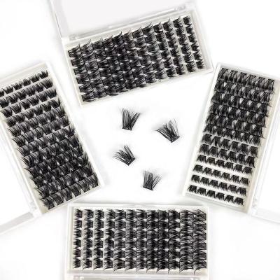 China Individual group of natural soft faux mink lashes glue diy eyelashes for sale