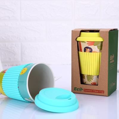 China Sustainable Ready To Ship Eco-Friendly Reusable Degradable Bamboo Coffee Mug Customized Design With Silicone Lid for sale