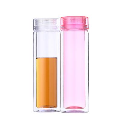 China Sustainable Outdoor Food Grade 500ml Sports Water Bottles Double Wall Plastic Customizable Plastic for sale