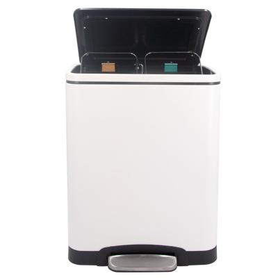 China Sustainable High quality With slow descent 30L outdoor classification waste dust bin for sale