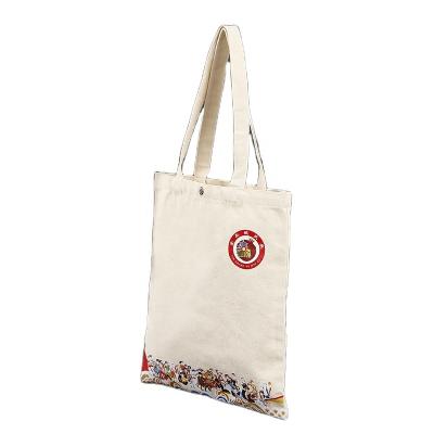 China Eco-Friendly No Bottom And No Sides Canvas Bag Custom Logo Printed Cotton Cloth Ladies Fashion Shopping Bag Tote Bags for sale